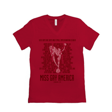 Load image into Gallery viewer, MGA Legacy in Red V Neck Supersoft Tee