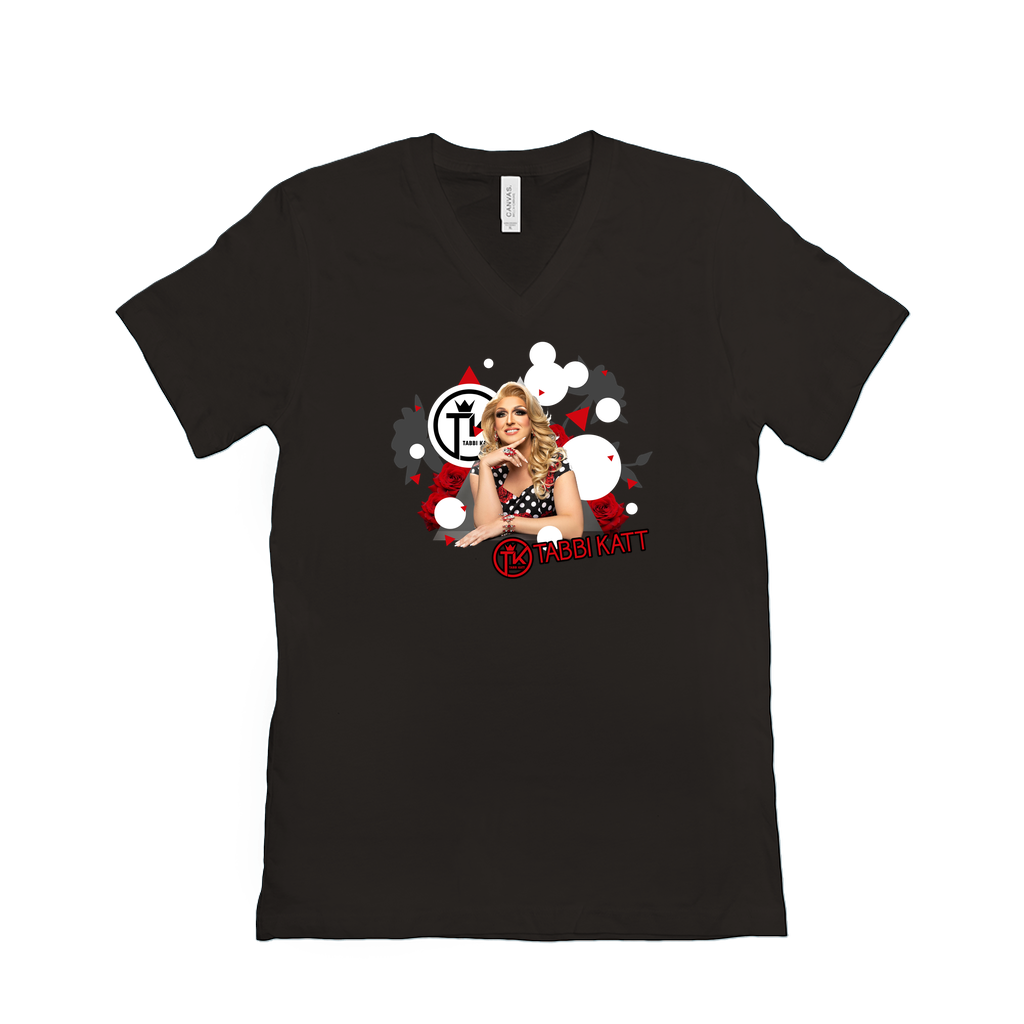 Tabbi Polka-Pop V Neck Tee