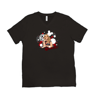 Tabbi Polka-Pop V Neck Tee