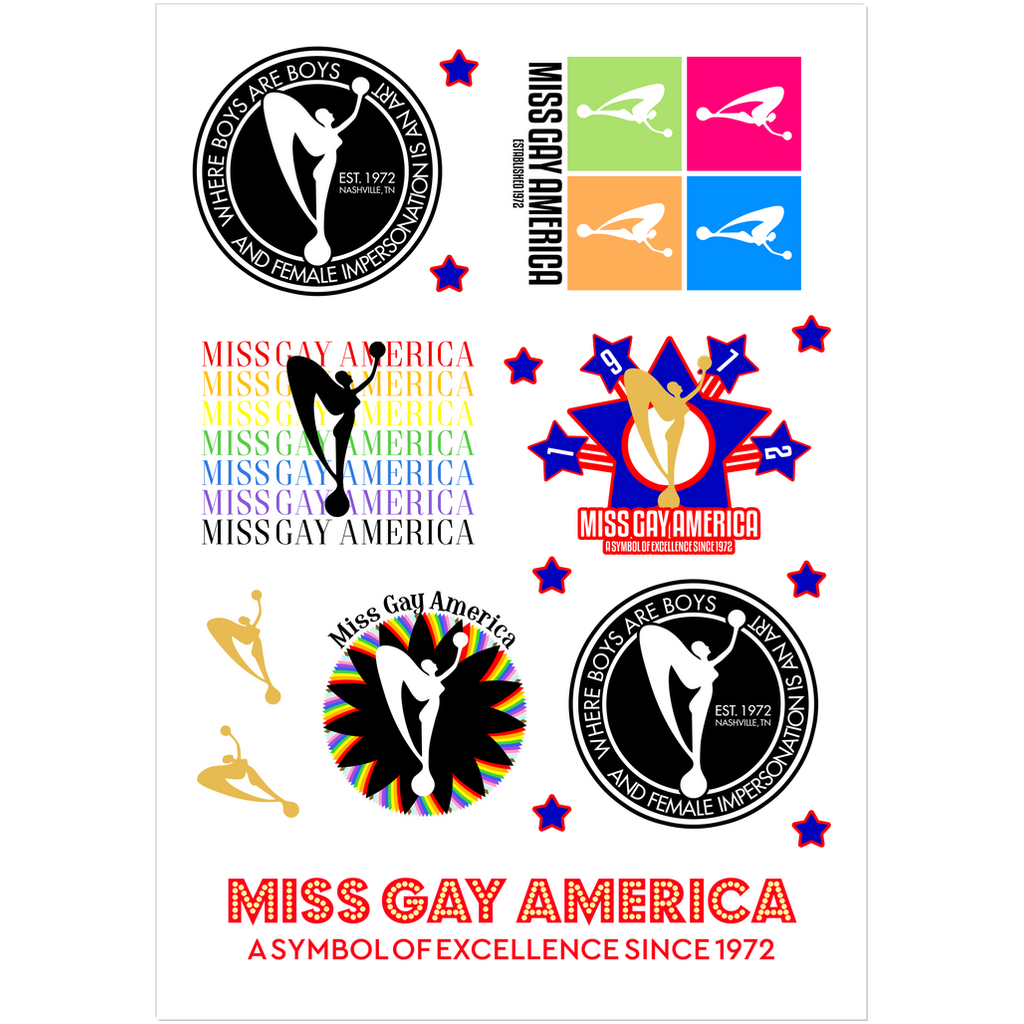 Miss Gay America 2023 Sticker Sheet