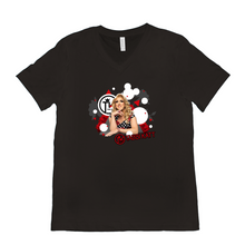 Load image into Gallery viewer, Tabbi Polka-Pop V Neck Tee
