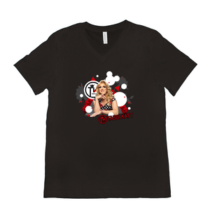 Tabbi Polka-Pop V Neck Tee