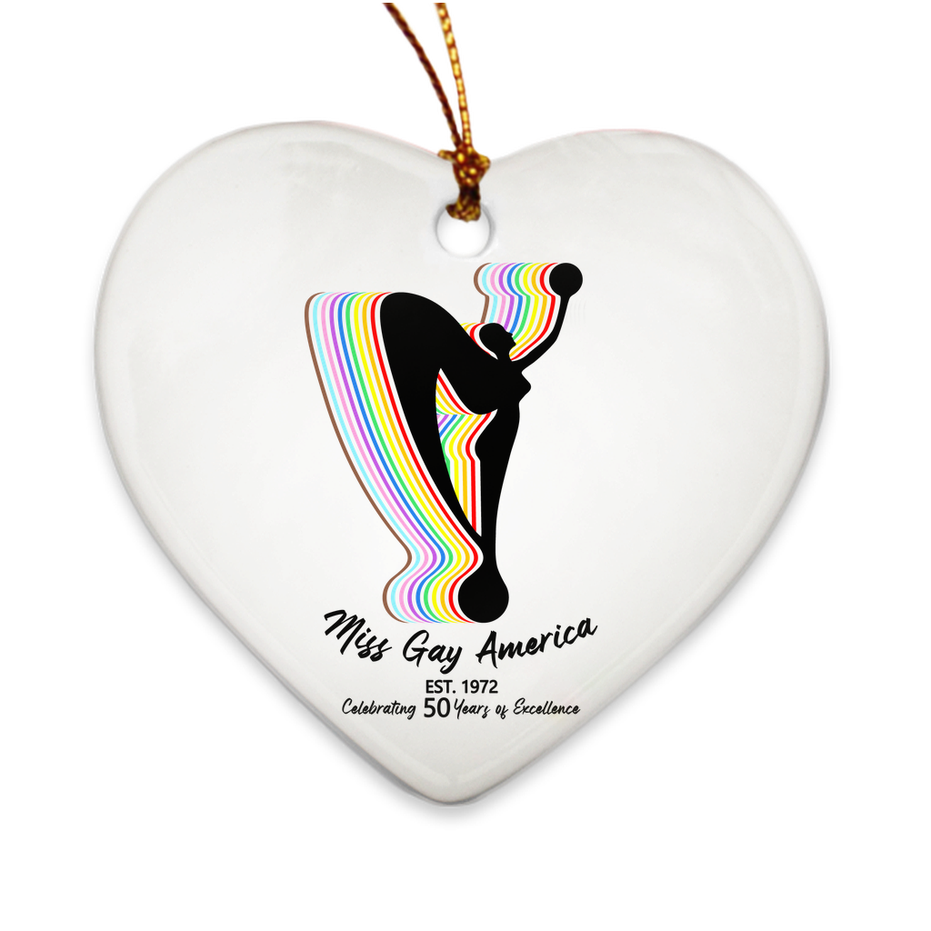 MGA Advance with Pride Heart Porcelain Ornament