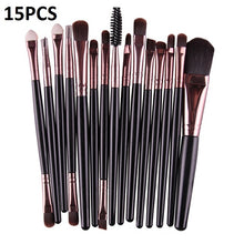 Load image into Gallery viewer, 15 Piece Assorted Makeup Brush Set
