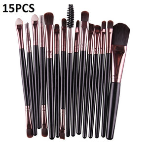15 Piece Assorted Makeup Brush Set