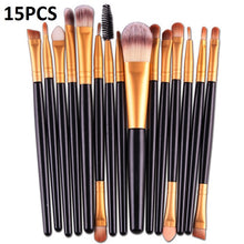 Load image into Gallery viewer, 15 Piece Assorted Makeup Brush Set
