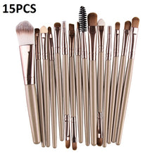 Load image into Gallery viewer, 15 Piece Assorted Makeup Brush Set
