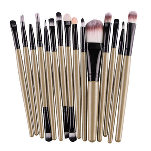 15 Piece Assorted Makeup Brush Set