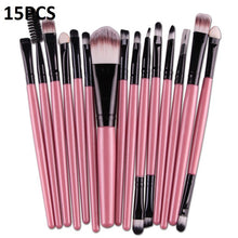 Load image into Gallery viewer, 15 Piece Assorted Makeup Brush Set
