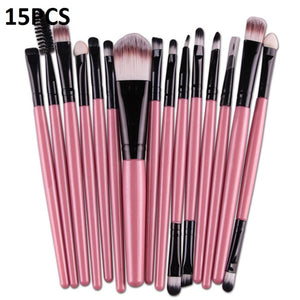15 Piece Assorted Makeup Brush Set