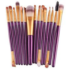 Load image into Gallery viewer, 15 Piece Assorted Makeup Brush Set

