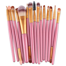 Load image into Gallery viewer, 15 Piece Assorted Makeup Brush Set

