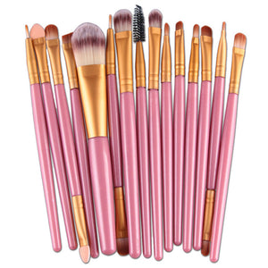 15 Piece Assorted Makeup Brush Set