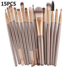 Load image into Gallery viewer, 15 Piece Assorted Makeup Brush Set
