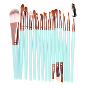 15 Piece Assorted Makeup Brush Set