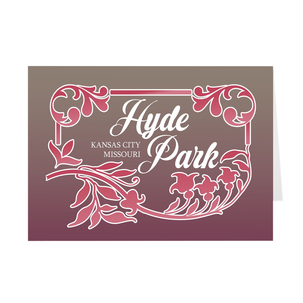 Hyde Park Revival in Red Blank Greeting Cards