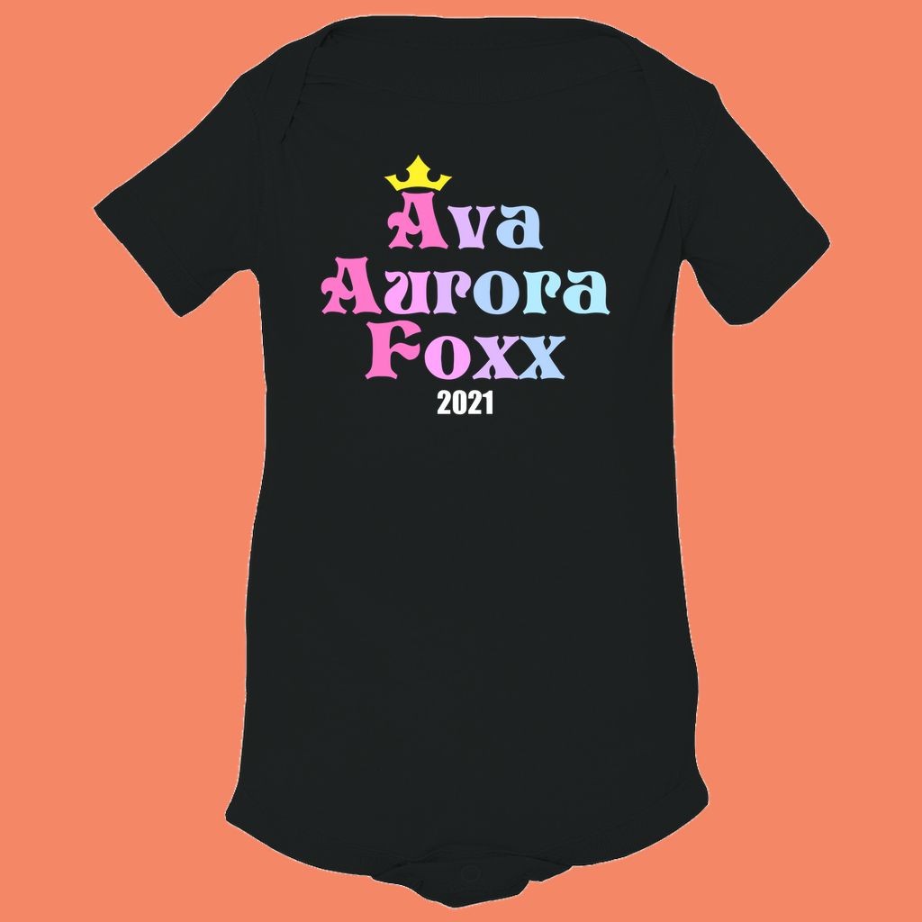 ava aurora foxx custom onesie - remove 09/30/2021