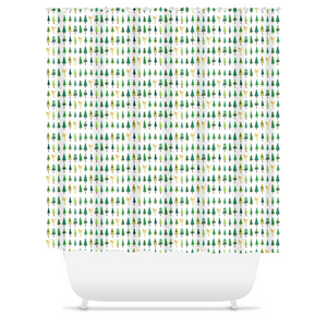 Excellence Tree Holiday Shower Curtain