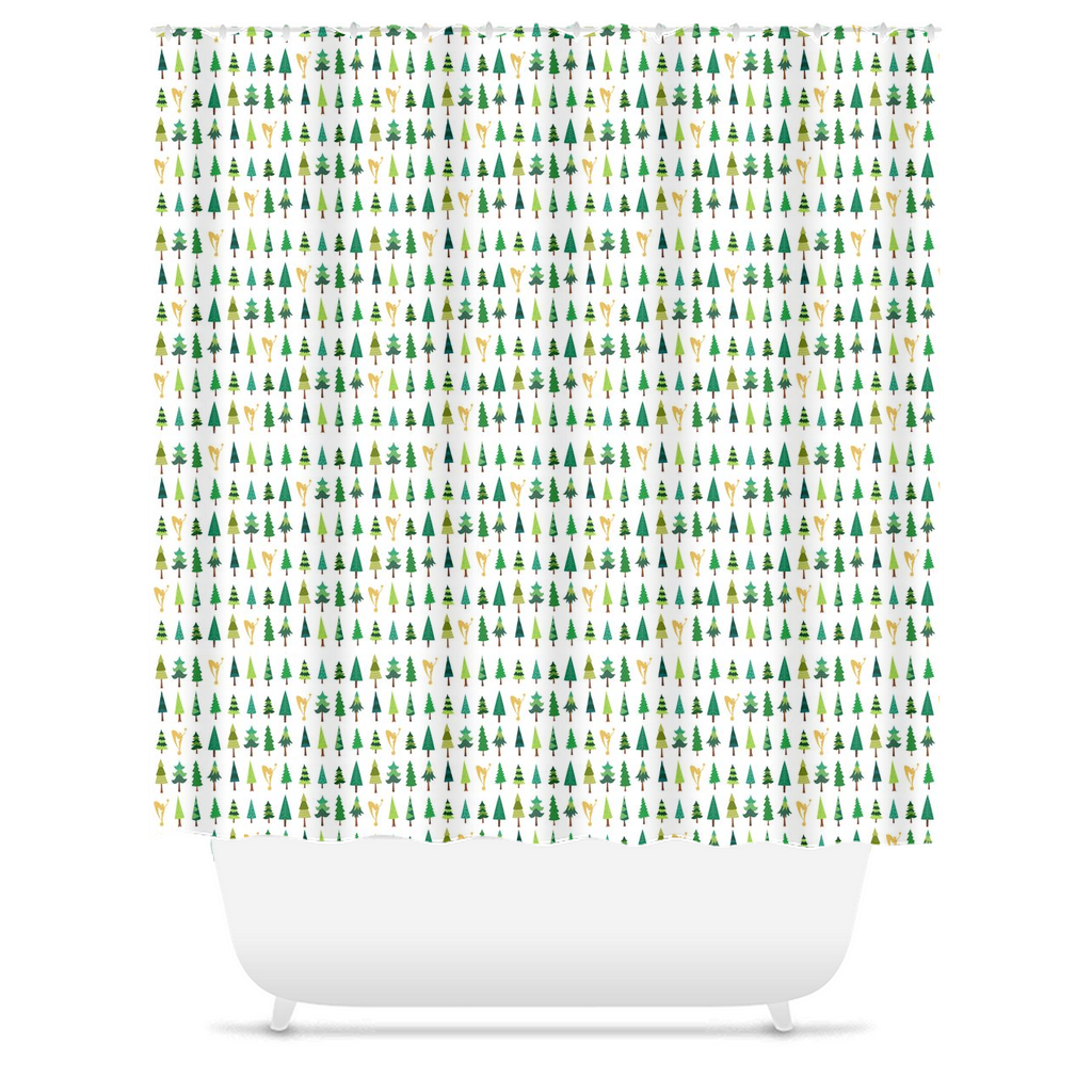Excellence Tree Holiday Shower Curtain