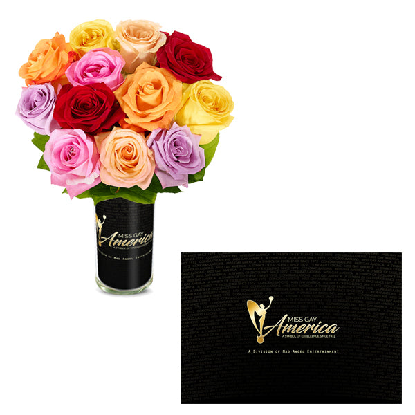MGA One Dozen Multicolor Roses