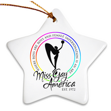 Load image into Gallery viewer, MGA Pride Star Ceramic Ornament
