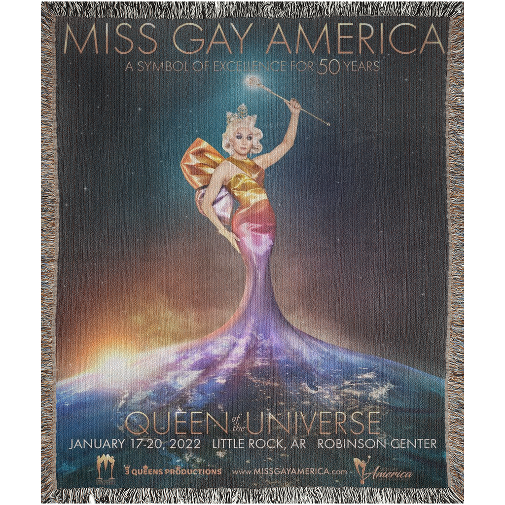 Queen of the Universe Poster Woven Blanket