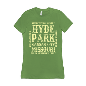 Hyde Park Block Ladies Block Tee in Green