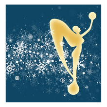 Load image into Gallery viewer, MGA Gold&#39;n Blue Snowflake 5&quot; Card
