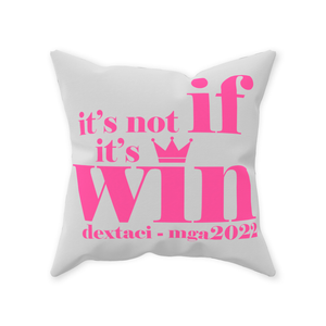 "If/Win" 16" Office Throw Pillow
