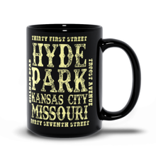 Load image into Gallery viewer, Hyde Park Block 15oz Mug in Black
