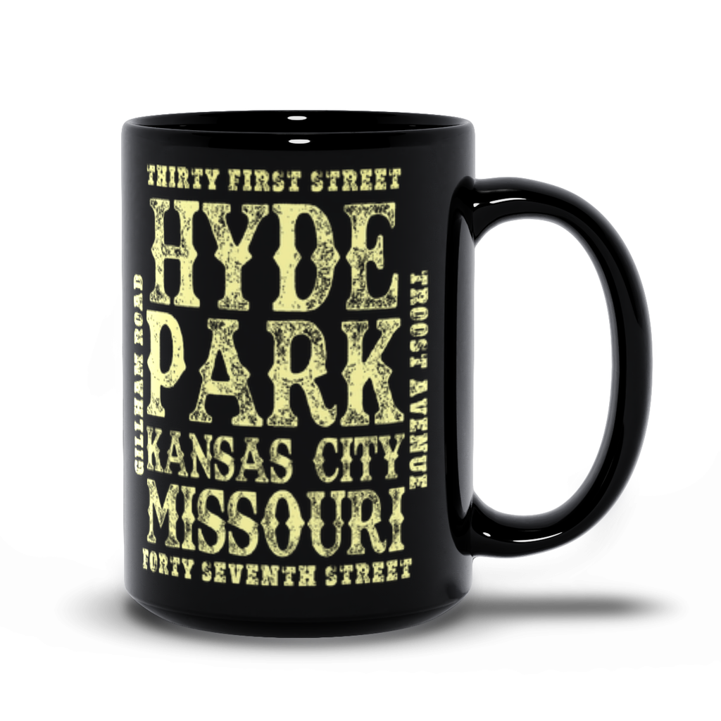 Hyde Park Block 15oz Mug in Black